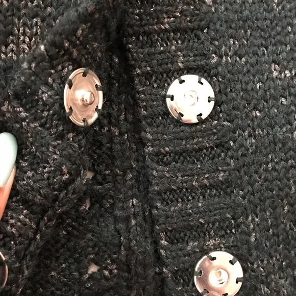 Elizabeth and James Green Cardigan Sweater - Picture 2 of 8